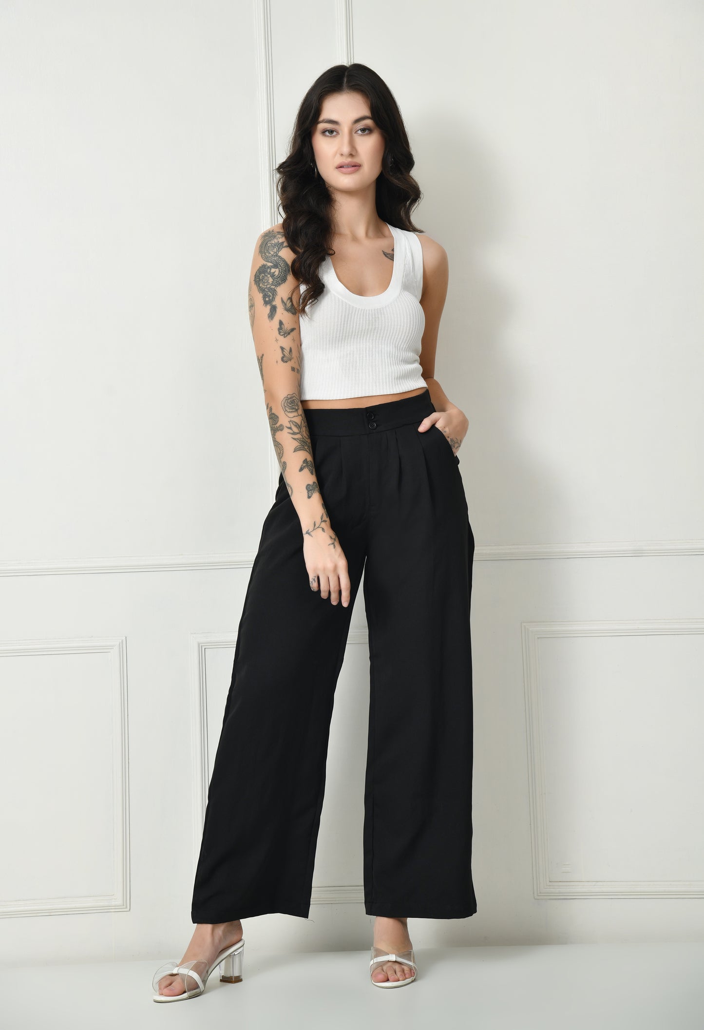 Black Japanese pants for women