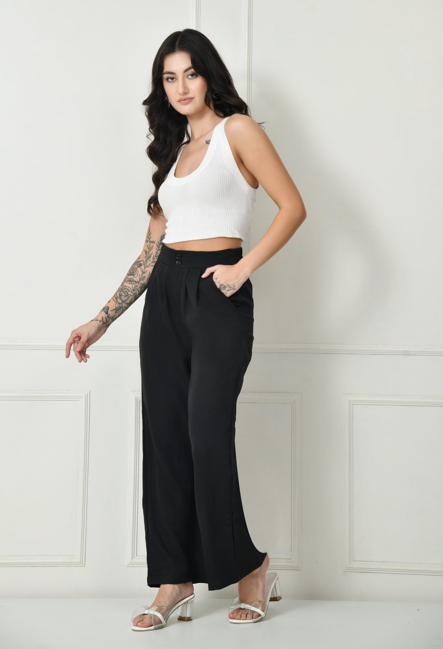 Black Japanese pants for women