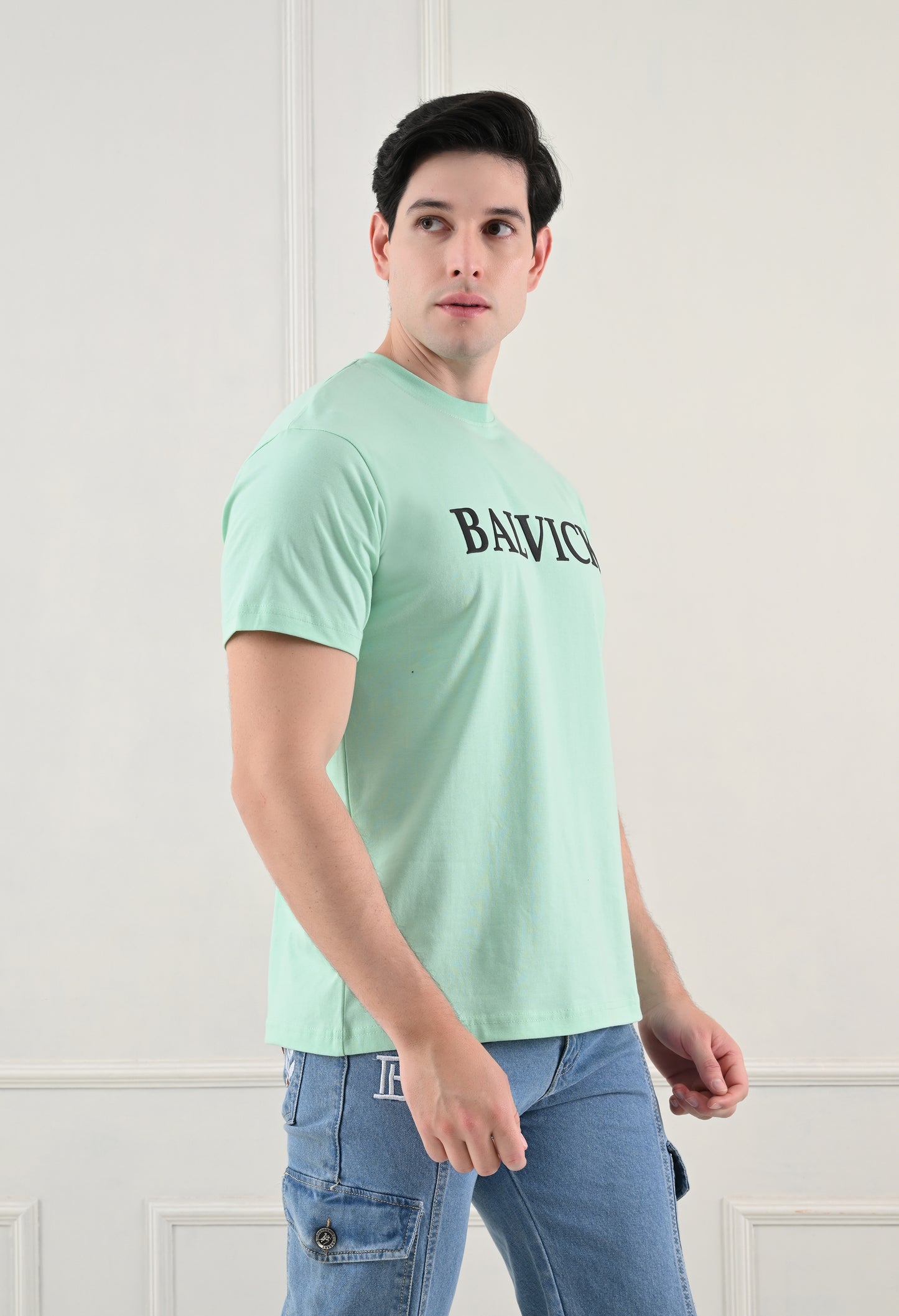 Balvick T-shirt of Aqua Blue colour