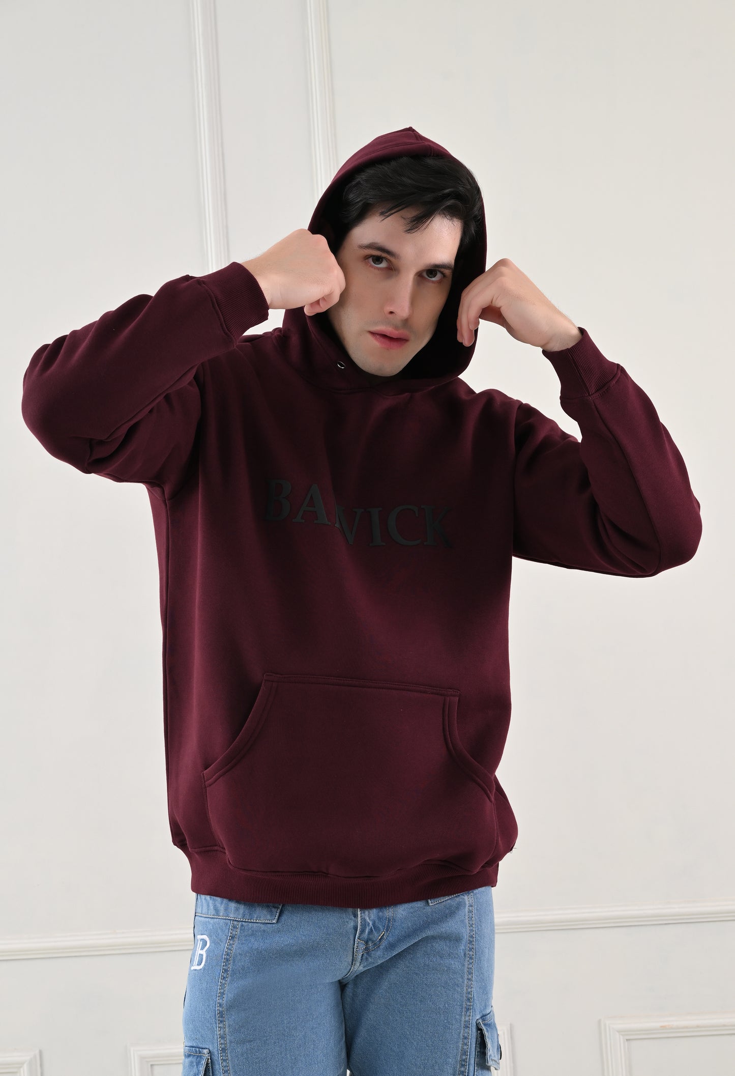 Balvick Hoodie of Wine colour