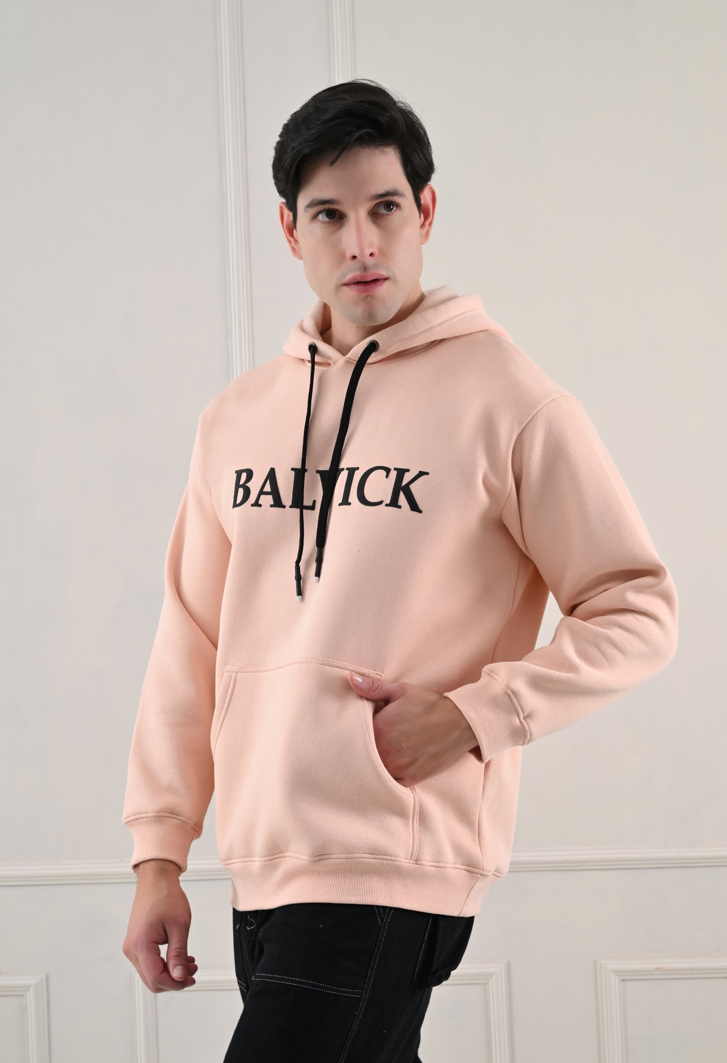 Balvick Hoodie of Beige Pink colour