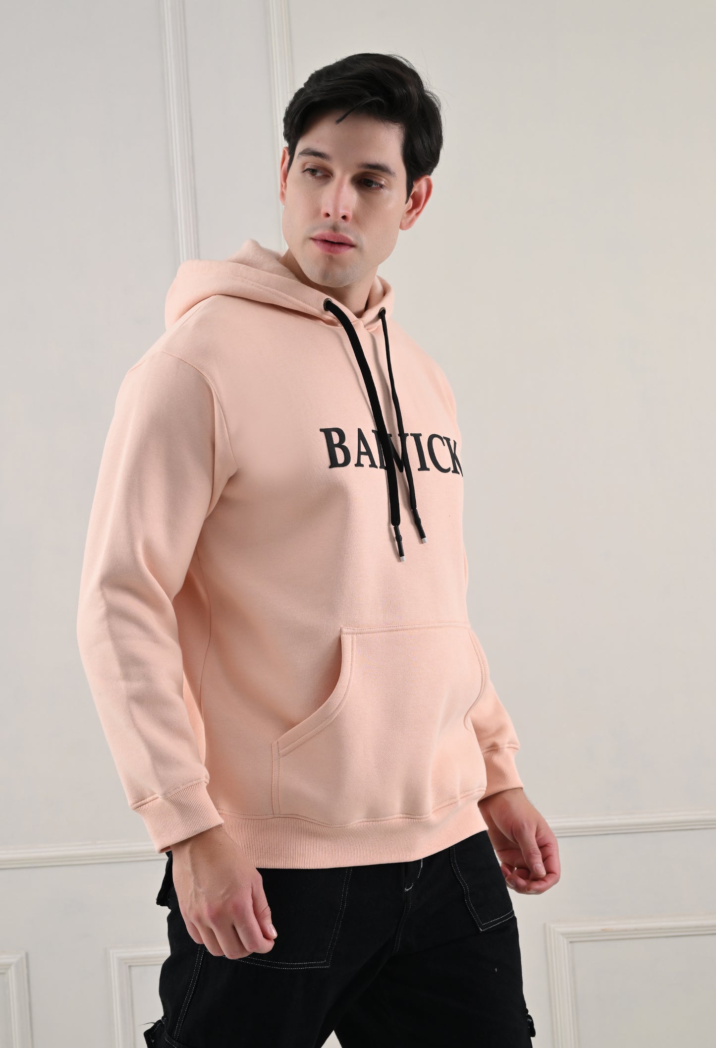 Balvick Hoodie of Beige Pink colour