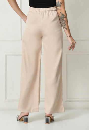 Beige Japanese pants for women