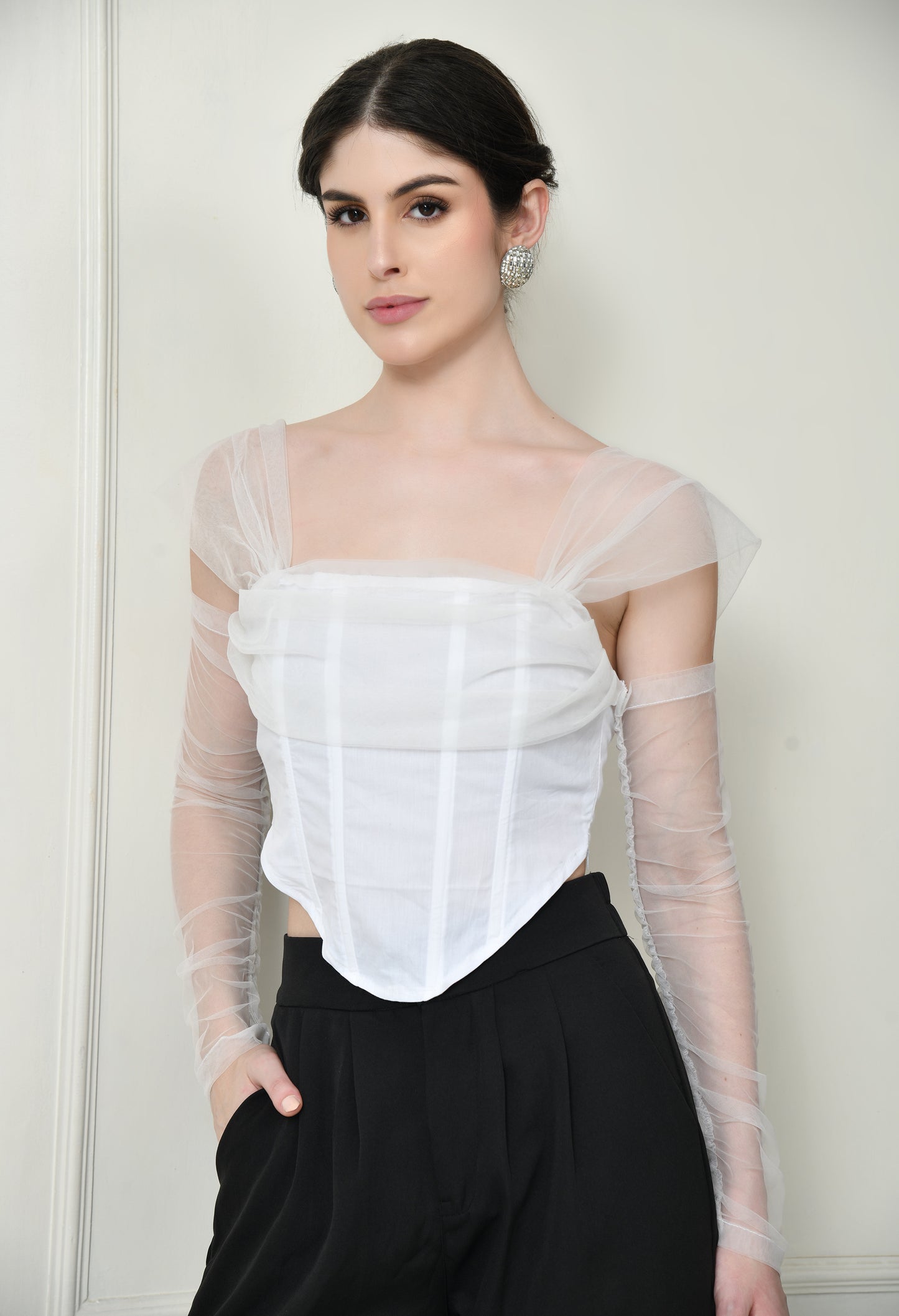 White Corset top