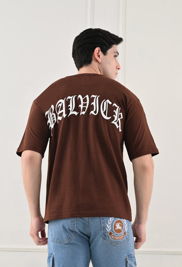 Balvick Oversized T-shirt of Brown colour