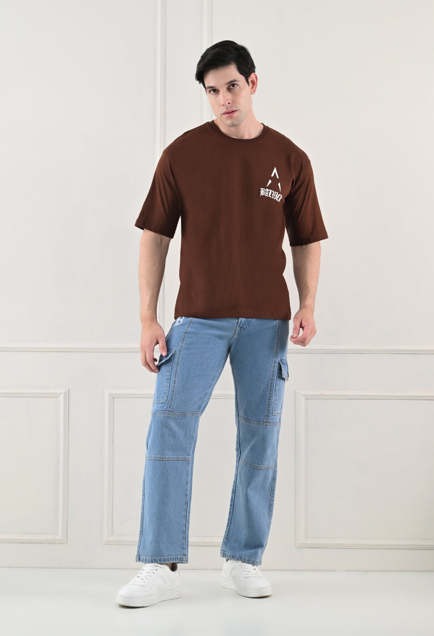Balvick Oversized T-shirt of Brown colour