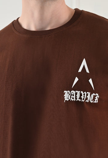 Balvick Oversized T-shirt of Brown colour