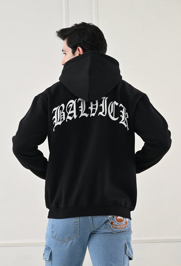 Balvick Oversized Hoodie of Black colour