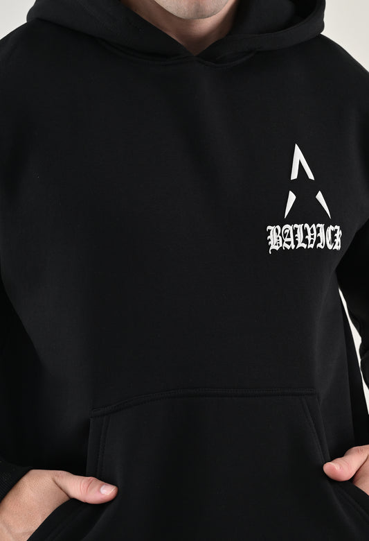 Balvick Oversized Hoodie of Black colour