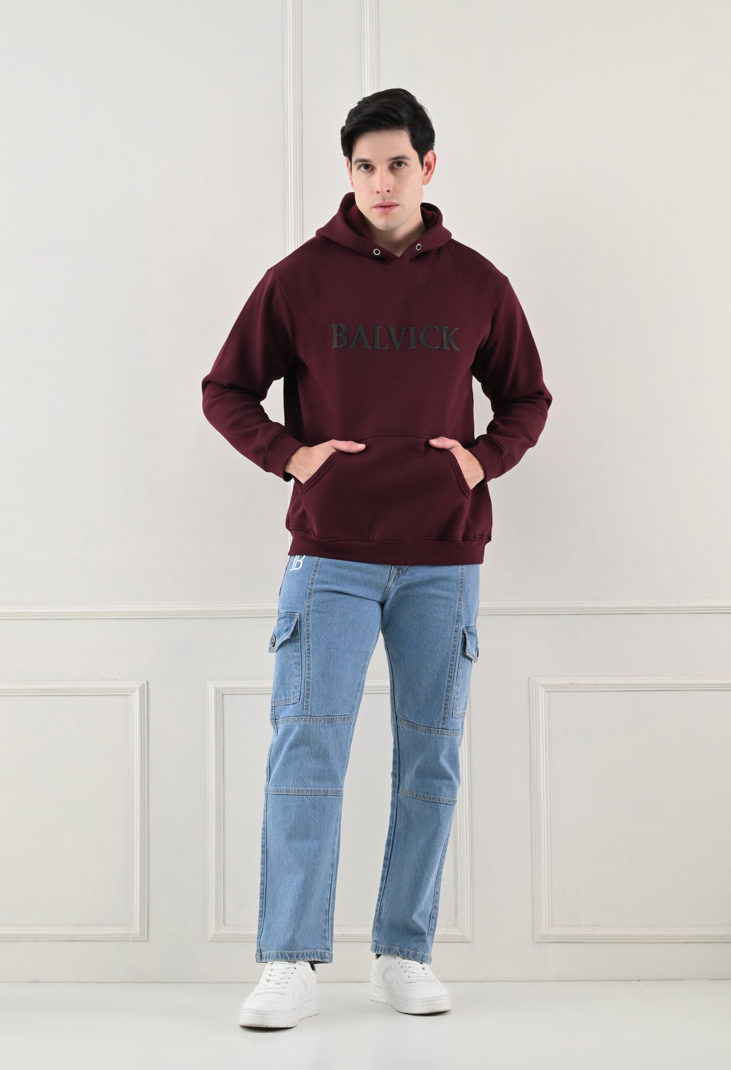 Balvick Hoodie of Wine colour