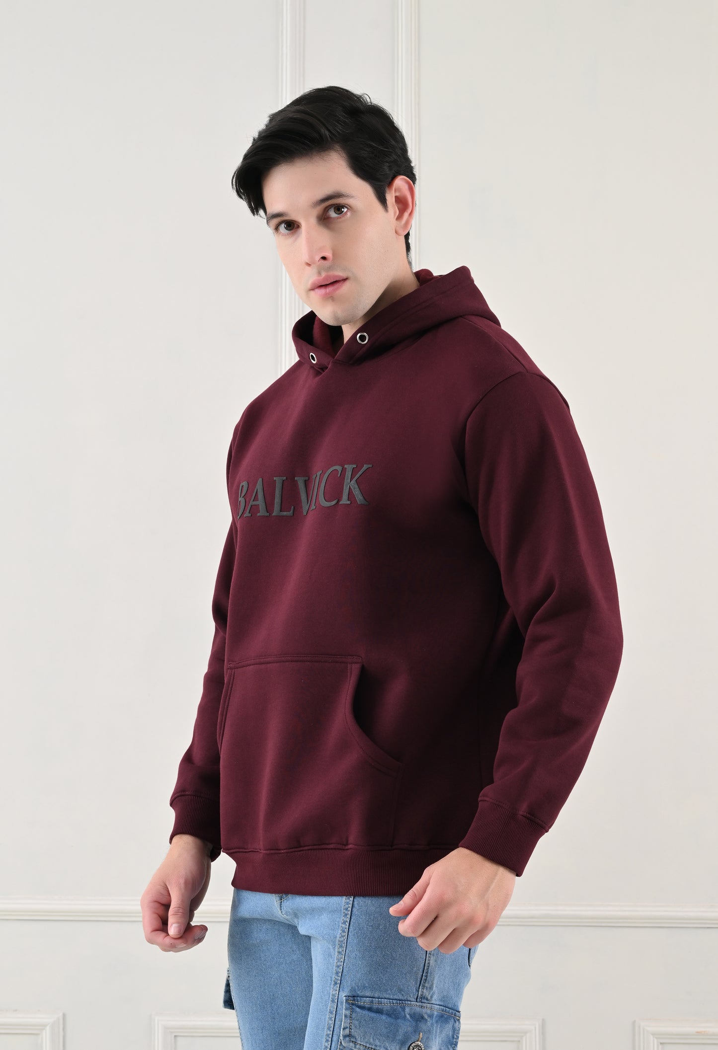 Balvick Hoodie of Wine colour