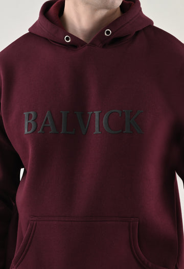 Balvick Hoodie of Wine colour