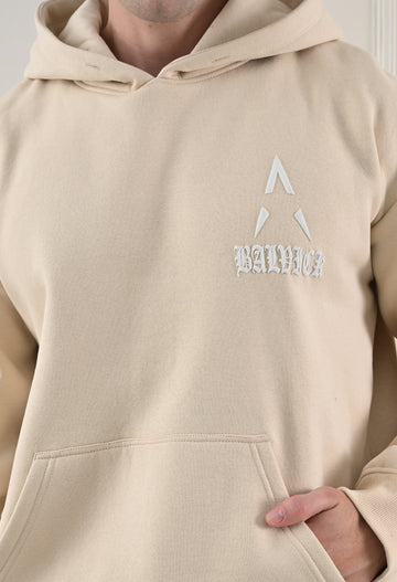 Balvick Oversized Hoodie of Beige colour